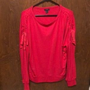 Halogen red long sleeve shirt